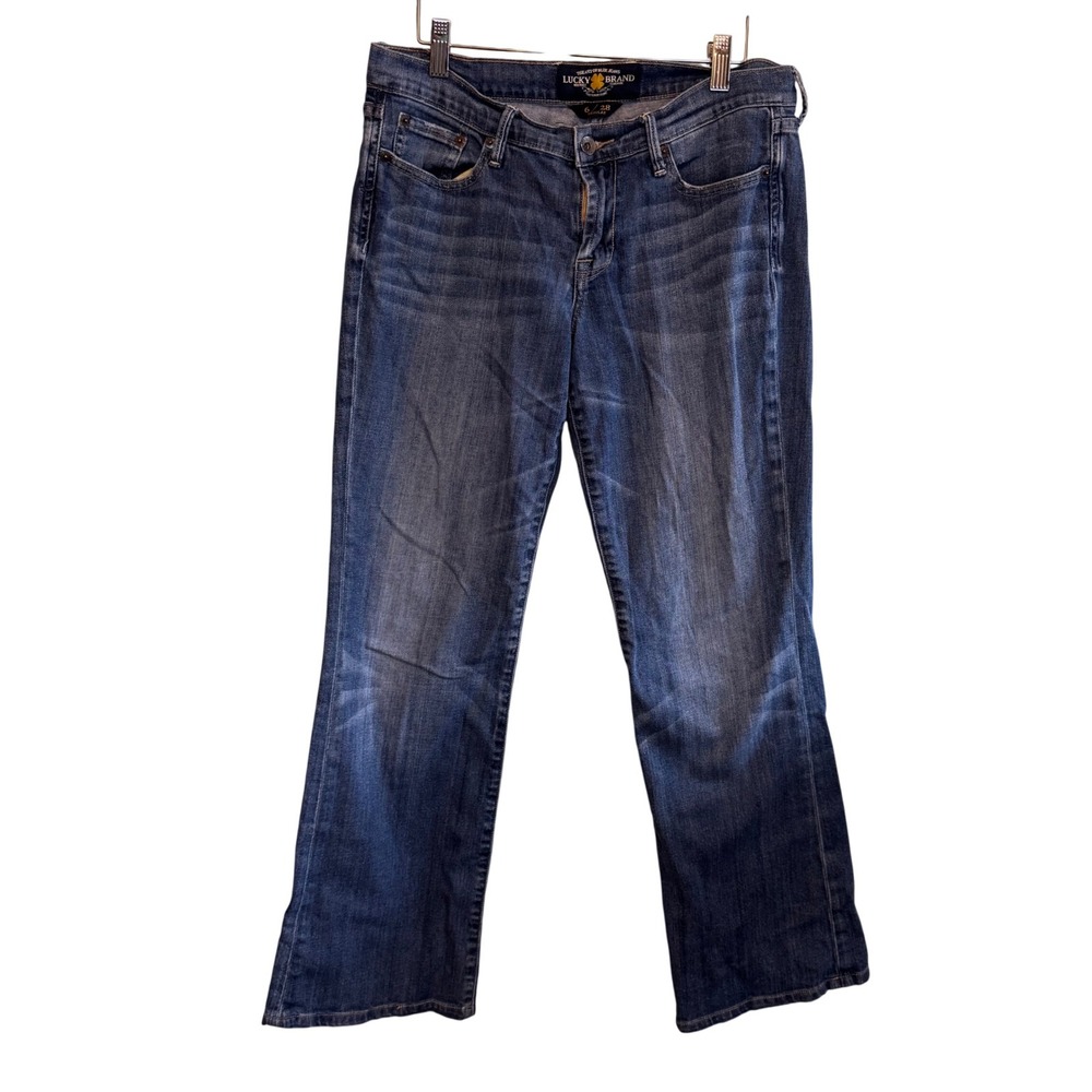 Lucky Brand Womens Denim Dark Wash Sweet N Low Bootcut Jeans Blue Size 6/28